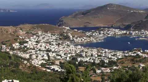 Patmos Greece from above Stock-Footage 11277817