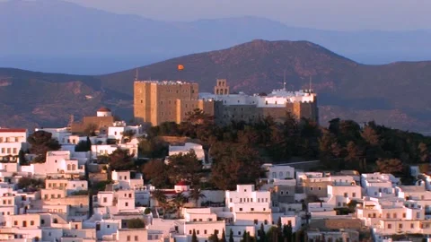 Patmos Greece Chora Stock Footage 150264760