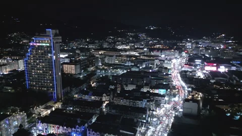 Patong Beach at night Stock Footage 294964541