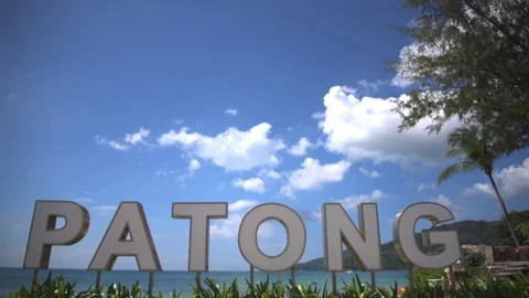 Patong Beach Sign Vídeo Stock 84728691