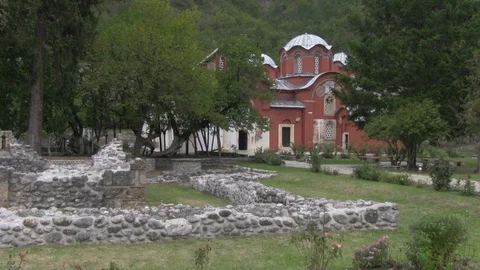 Patriarchal Monastery of Pec, Kosovo Stock Footage 101553041