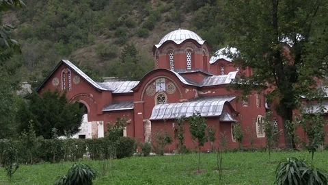 Patriarchal Monastery of Pec, Kosovo Stock Footage 101554772