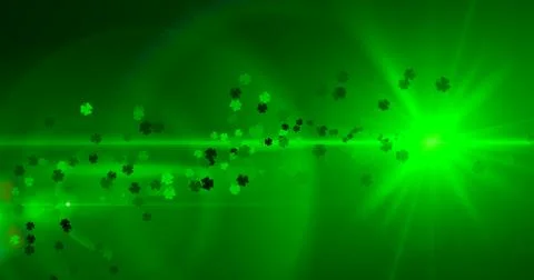 Patrick Day backdrop with shamrock leaf pattern. For festive pub party. 3d re 스톡 일러스트