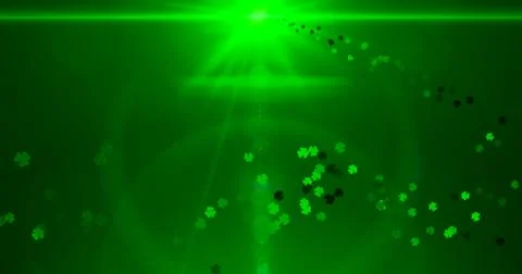 Patrick Day backdrop with shamrock leaf pattern. For festive pub party. 3d re 스톡 일러스트