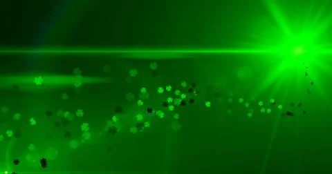 Patrick Day backdrop with shamrock leaf pattern. For festive pub party. 3d re 스톡 일러스트