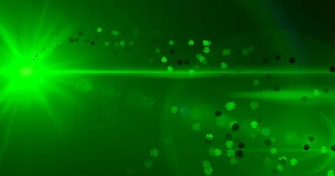 Patrick Day backdrop with shamrock leaf pattern. For festive pub party. 3d re 스톡 일러스트