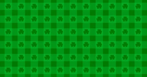 Patrick Day background with falling shamrock leaf pattern. For festive pub pa Stock Illustration