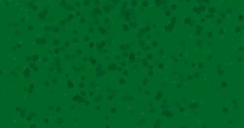 Patrick Day background with falling shamrock leaf pattern. For festive pub pa Illustrazione stock