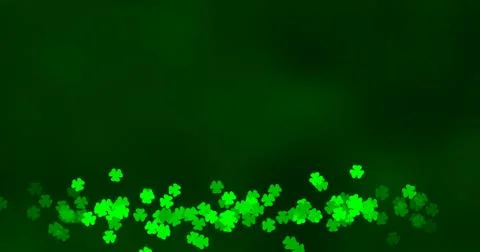Patrick Day background with shamrock leaf pattern. For festive pub party. 3d  Illustrazione stock