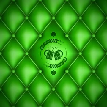Patrick day beer menu background Stock Illustration