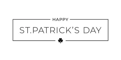 Patrick day border card on white background Stock Illustration