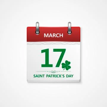 Patrick day calendar Stock Illustration