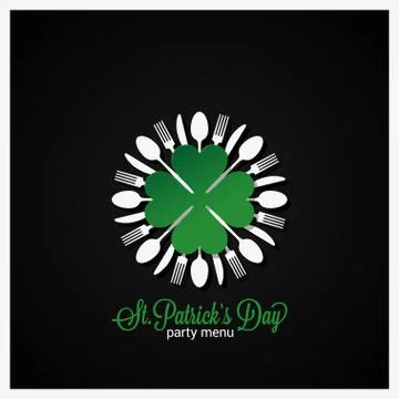 Patrick day food menu spring Stock Illustration