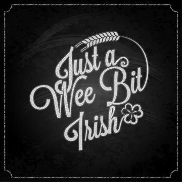 Patrick day irish chalk background Stock Illustration