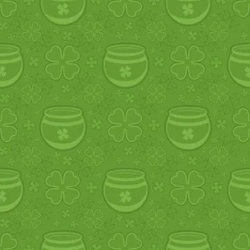 Patrick day seamless pattern Stock Illustration