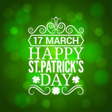 Patrick day sign design background Stock Illustration