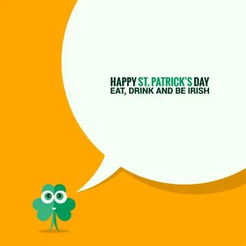 Patrick day social media background Stock Illustration