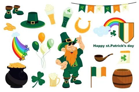 Patrick Day Vector Elements Stock Illustration