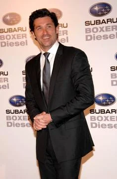  Patrick Dempsey presents the first Subaru turbodiesel engine at the Shoko... Foto stock