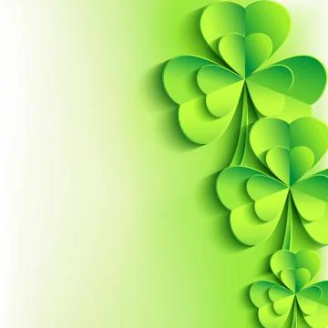 Patricks day background with stylish leaf clover Illustrazione stock