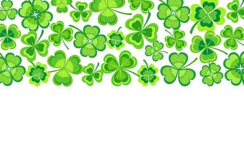 Patricks day background with stylized shamrock Illustrazione stock