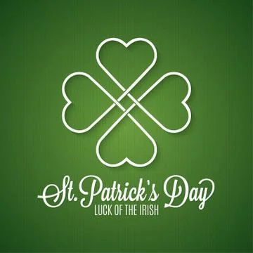 Patricks day holiday spring background Stock Illustration