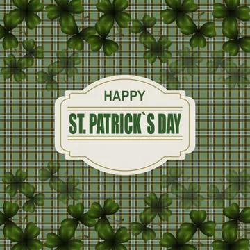 Patrick's day. Image translucent leaf clover from the top and from the bott.. Stock Illustration