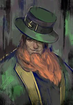 Patrick's Day portrait Stock Illustration
