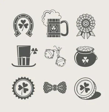 Patrick's day set of icons Stock-Illustration