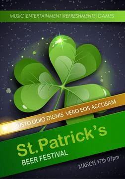 Patricks Day Shamrock Stock Illustration