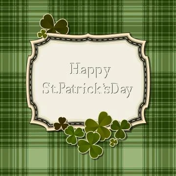 Patrick's Days retro card Illustrazione stock