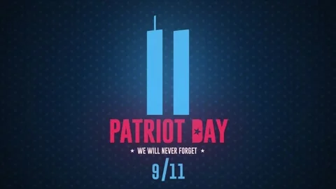 Patriot Day in the US, We Will Never Forget, background  animation 4K. Stock Footage 341737799
