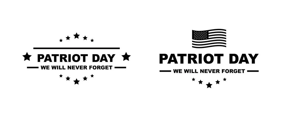 Patriot Day Vector logo. September 11. USA Patriot Day isolated illustration Stock Illustration