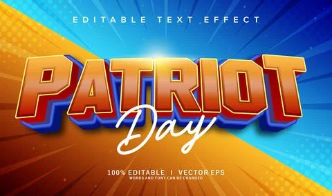Patriot day vector text effect with modern style design Stock Illustration