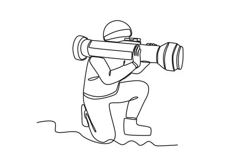 A patriot at war Stock Illustration