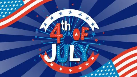 Patriotic 4th of July Celebration Vector Art 스톡 일러스트