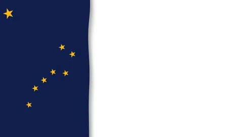 Patriotic Alaska State Flag Design for Patriot Day and National Holidays. Stock Footage 341855552