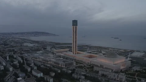 Patriotic Algerian Flag Flutters Over the Mediterranean Coast 스톡 동영상 337846653