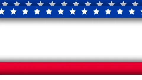 Patriotic American Flag Border Background for Labor Day Celebrations. Stock Footage 341676378