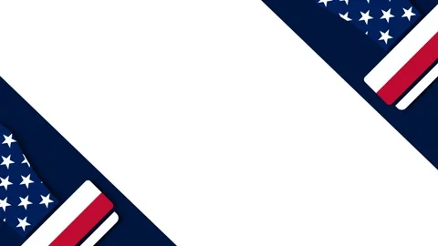 Patriotic American Flag Border Background for Constitution Day and Citizens.. 库存影片 343254964