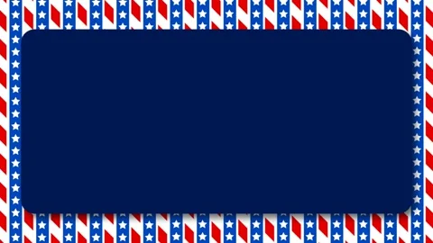 Patriotic American Flag Frame with Red, White, and Blue Borders for Celebra.. 動画素材 340036770