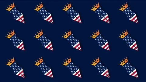 Patriotic American flag rocket pattern background for Constitution Day and .. 스톡 일러스트