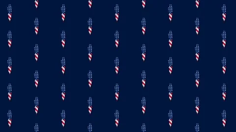 Patriotic American Flag Torch Pattern Background for Constitution Day and C.. 库存影片 343256131