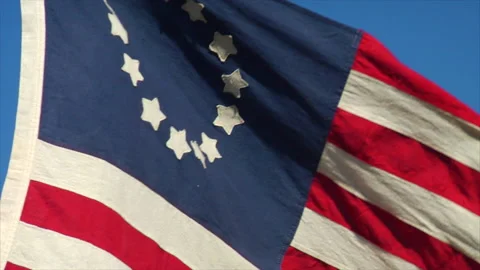 Revolutionary War Flag Stock Footage ~ Royalty Free Stock Videos | Pond5