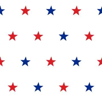 Patriotic American Vector Seamless Pattern Stock Illustration