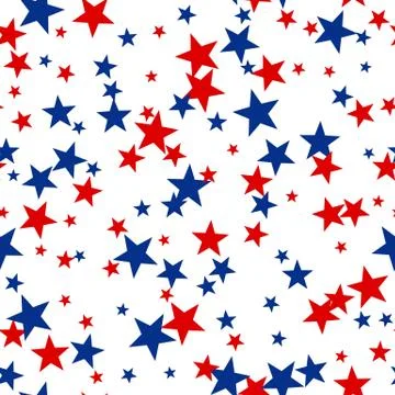 Patriotic American Vector Seamless Pattern Stock Illustration