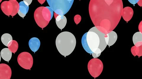 Patriotic balloon transition Vídeo Stock 10714937