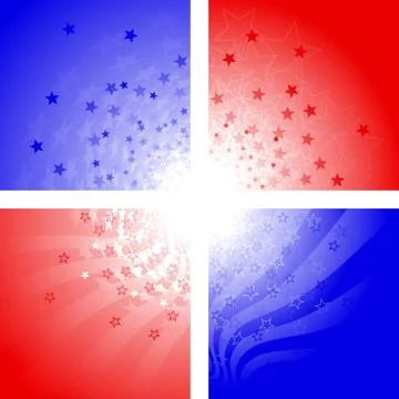 Patriotic corners Stock Illustration