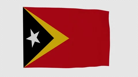 Patriotic Dynamic Timor Leste Loop Alpha Channel 库存影片 343065663