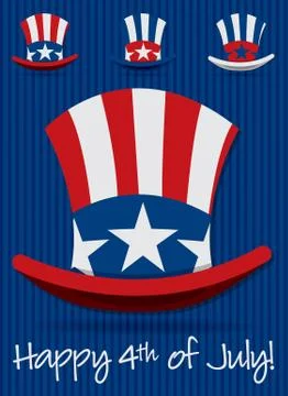 Patriotic hat set in vector format. Stock Illustration